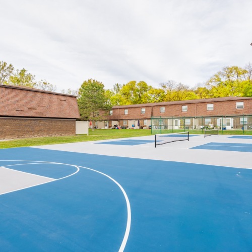 a large pickleball court