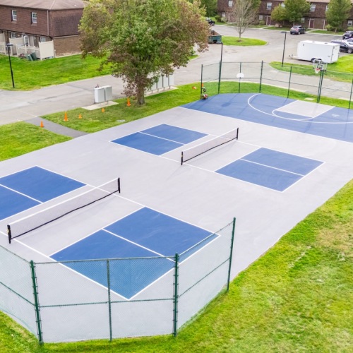 a large pickleball court